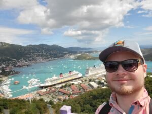 A Great View of our Cruise Ship in St. Thomas