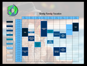 Color Coded Schedule Example